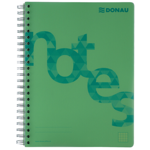 Collegeblock PP Cover - A4, kariert, grün