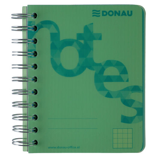 Collegeblock PP Cover - A6, kariert, grün