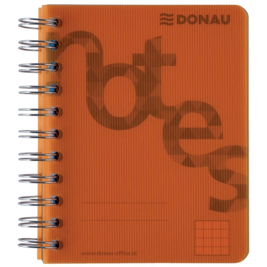 Collegeblock PP Cover - A6, kariert, orange