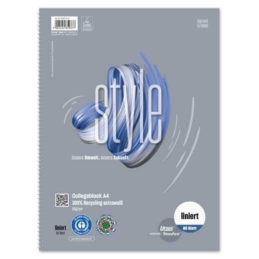 Collegeblock LIN21 - A4, 80 Blatt, 60 g/qm, liniert