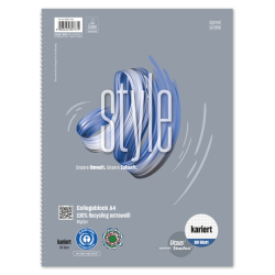 Collegeblock LIN22 - A4, 80 Blatt, 60 g/qm, kariert