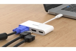 D-Link DUB-V310 3-in-1 USB-C Video Adapter VGA/HDMI/DP retail