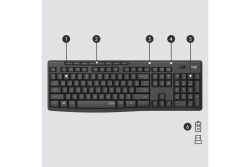 LGN Logitech MK295 Wireless Silent Desktopset US Layout