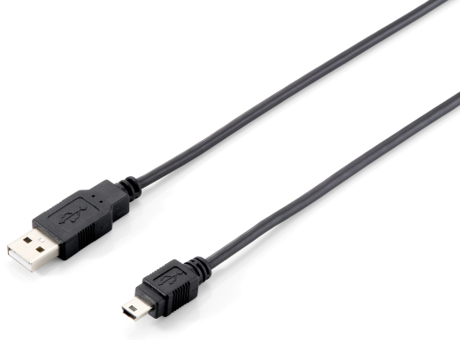 Equip Kabel USB-A2.0->Mini-B St/St 1.80m schwarz Polybeutel