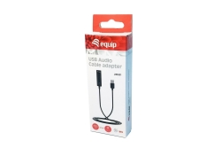 Equip Adapter USB-A-> 4-Pin 3.5mm St/Bu DAC +Button schwarz
