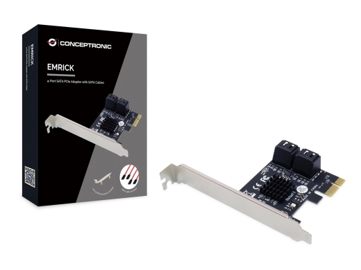 CONCEPTRONIC SATA 1xPCIe2.0 Card 4-Port 4xSATA3.0 6Gbps