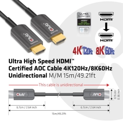 Club3D HDMI-Kabel A -> A 2.1 aktiv opt. 8K60Hz UHD 15...