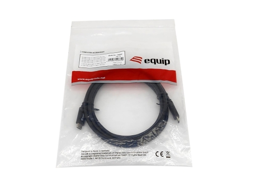 Equip Kabel USB-C3.2->C Gen1 PD60W St/St 2.00m schwarz
