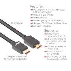 Club3D HDMI-Kabel A -> A 2.1 Ultra High Speed 10K HDR 4m retail