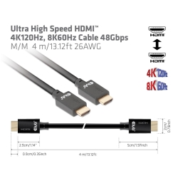 Club3D HDMI-Kabel A -> A 2.1 Ultra High Speed 10K HDR 4m retail