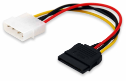 Equip Stromkabel SATA 15-Pin->5.25 schwarz 0.15m PVC...