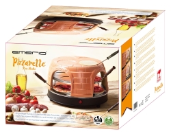 Emerio Pizza Ofen,Pizzarette Prebake Funktion, 8 Pers.