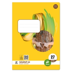 Heft LIN27 - A4, 32 Blatt, 80 g/qm, liniert mit Randlinien