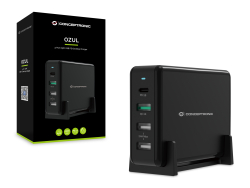 CONCEPTRONIC Ladegerät 4Port 3xUSB-A/1xC Desk...