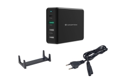 CONCEPTRONIC Ladegerät 4Port 3xUSB-A/1xC Desk 65WPD3.0 sw