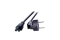 EFB Netzkabel Schutzkontakt 90°-C5 180°,sw,3.0m,3x1.00mm