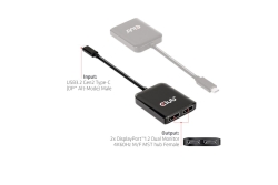 Club3D MST-Hub USB 3.2 Typ C > 2x DP 4K60Hz St/Bu retail