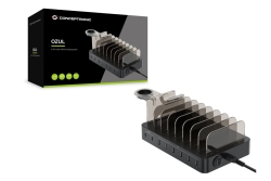 CONCEPTRONIC Ladegerät 8Port 6xUSB-A/2xC Multi 75WPD3.0 sw