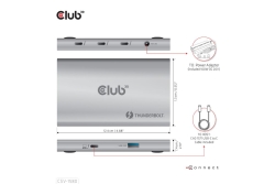 Club3D Thunderbolt4 5-in-1 HUB > 3xThunderbolt/1xUSB Bu/Bu retail
