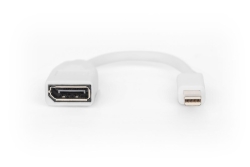 DIGITUS DisplayPort Kabel, mini DP - DP St./Bu. 0,15m weiß