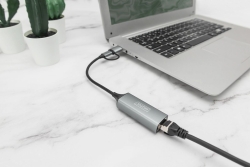 DIGITUS USB Type-C Gigabit Ethernet Adap. 2.5G USB-C+USB A