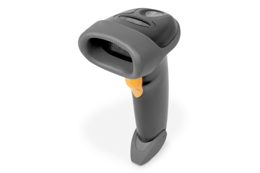 DIGITUS Barcode Handscanner 1D/2D Kabel QR-Code grau