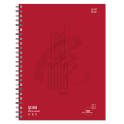 Spiralbuch Red Note A4 80 Blatt 90g/qm 5mm kariert