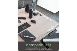 Tischgestell IcyBox elektr. höhenverstel. ohne Platte schwa.