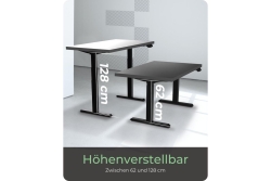 Tischgestell IcyBox elektr. höhenverstel. ohne Platte schwa.