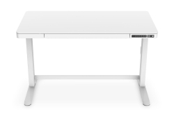 DIGITUS Schreibtisch 120x60 elektr.,USB-Lade.+Schublade weiß (Speditionsversand)