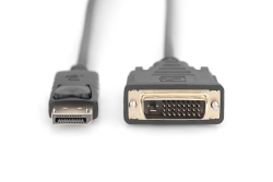 DIGITUS DisplayPort Adapterkabel, DP auf DVI-D, 3,0m, sw