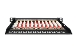 DIGITUS Patchpanel 10 Cat6A 12x RJ45 0,5HE geschirmt schw