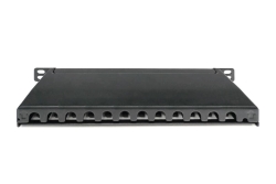 DIGITUS Patchpanel 10 Cat6A 12x RJ45 0,5HE geschirmt schw