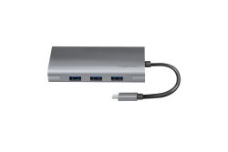 Logilink Dockingstation USB 3.2 Gen1,USB-C, 10-Port,PD,silb.