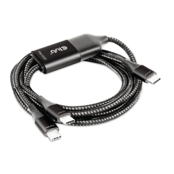Club3D Ladekabel USB Typ C > 2x Typ C 1,83m 100W St/St...