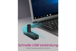 Hub IcyBox 4-Port IB-HUB1419-LAN USB 3.0 Hub & LAN...