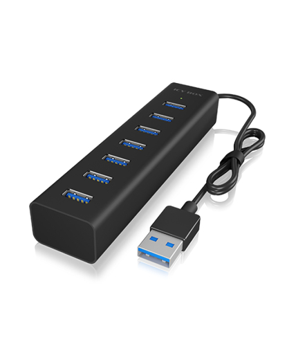 Hub IcyBox 7-Port IB-HUB1700-U3 USB 3.0 Type-A Ports