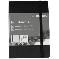 Notizbuch - A6, liniert, 192 Seiten, schwarz