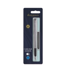 WATERMAN Füller Allure Chrom C.C. F Blau Blister