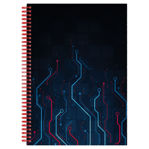 Spiral-Notizbuch Network, A4, 70g/m², 100 Blatt, 4 Lineaturen, sortiert