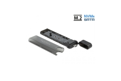 DELOCK Ext Gehäuse USB Type-C M.2 NVMe PCIe oder SATA SSD