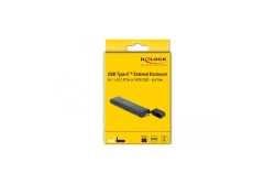 DELOCK Ext Gehäuse USB Type-C M.2 NVMe PCIe oder SATA SSD