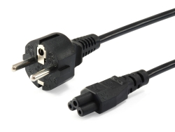 Equip Stromkabel CEE 7/7 ->C5 St/Bu schwarz 3.00m PVC Polybeutel