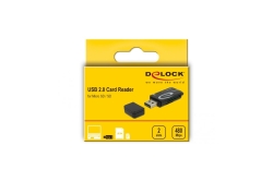 DELOCK Mini USB 2.0 Card Reader mit SD und Micro SD Slot