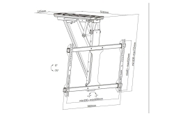 Equip Deckenhalterung 32-70/1TFT 35Kg elektr.+Fernb. sw lite Retail