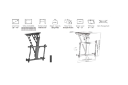 Equip Deckenhalterung 32-70/1TFT 35Kg elektr.+Fernb. sw lite Retail
