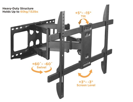Equip Wandhalterung 37-80/1TFT V.bewegl.5Gelenke 60Kg sw lite Retail