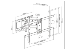 Equip Wandhalterung 37-80/1TFT V.bewegl.5Gelenke 60Kg sw lite Retail