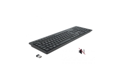 DELOCK USB Tastatur 2,4 GHz kabellos schwarz - Lautlos