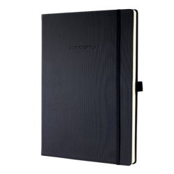 Notizbuch Conceptum - ca. A4, punktkariert, 194 Seiten, schwarz, Hardcover